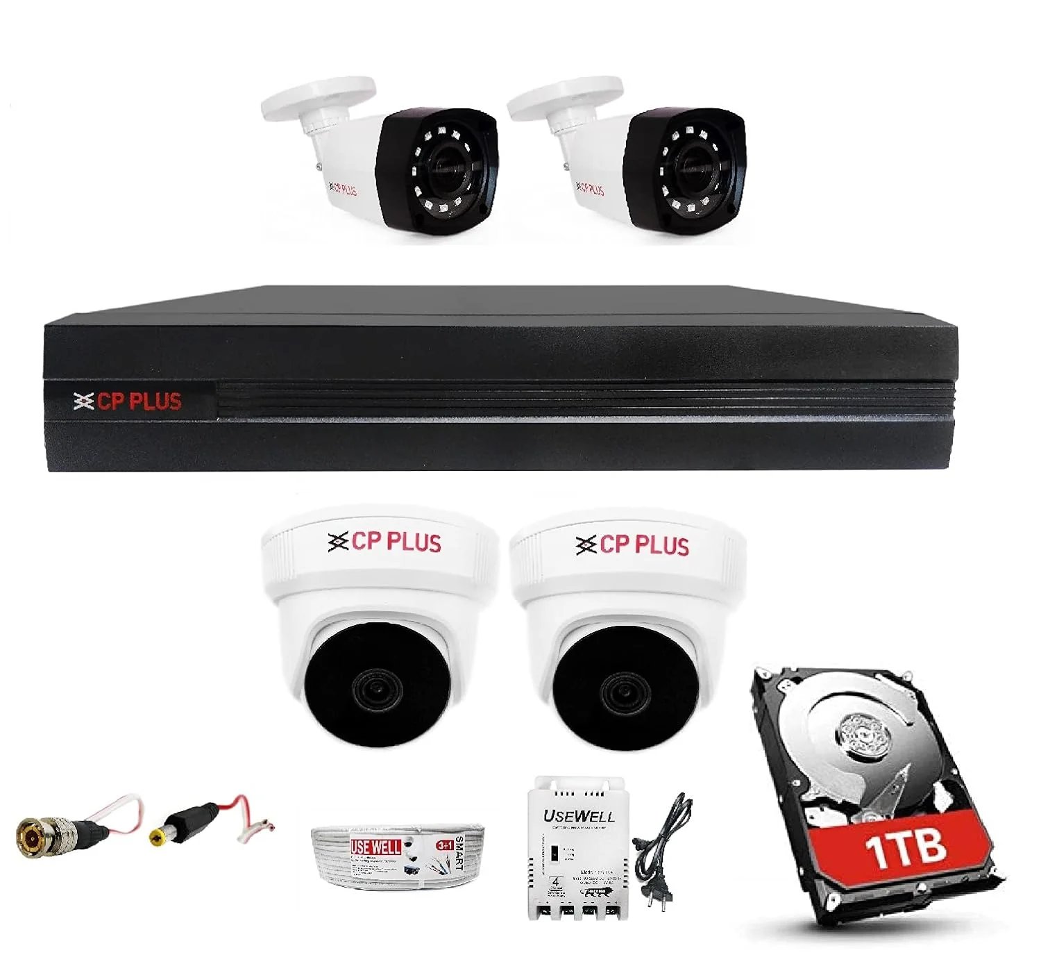 Cctv 4 camera 4 channel set